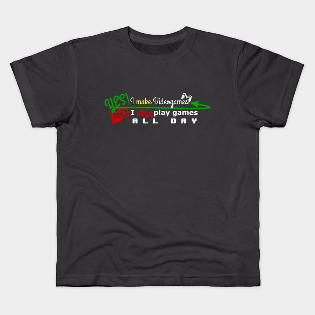 Misconception of Being a Game Dev #1 Kids T-Shirt by Butterfly Venom